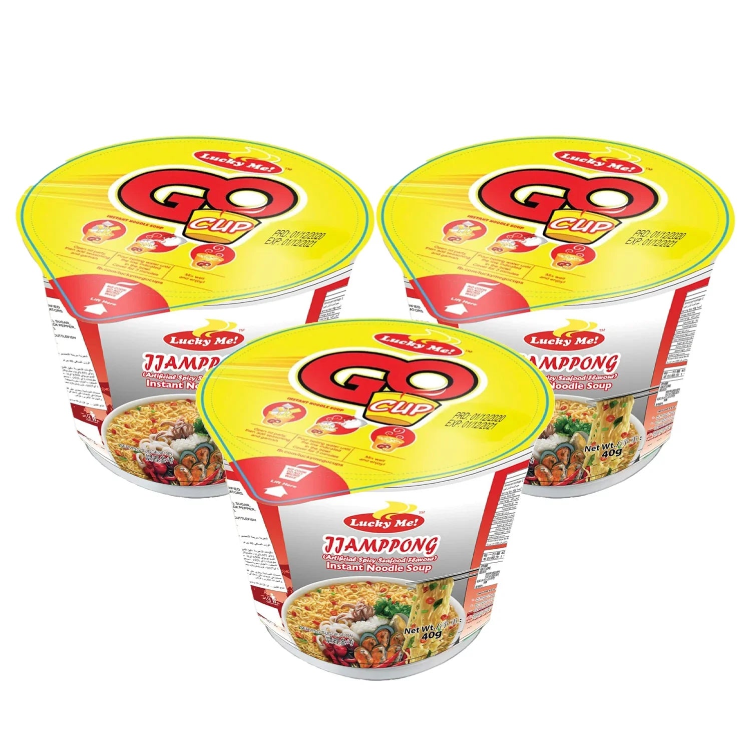 Lucky Me Jjampong Cup Noodles - 40g × 3 Pcs (Offer)