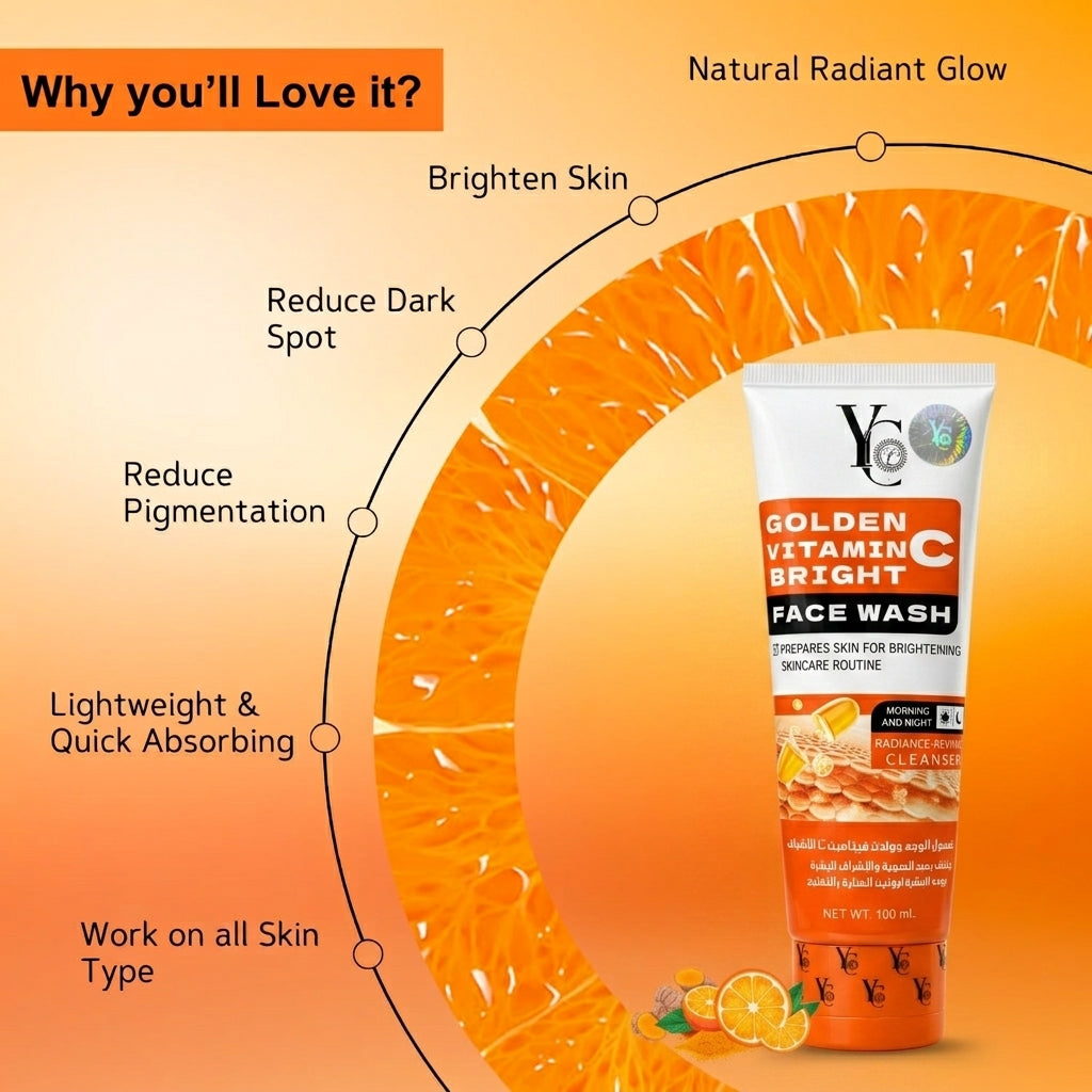 YC Golden Vitamin C Bright Face Wash - 100ml