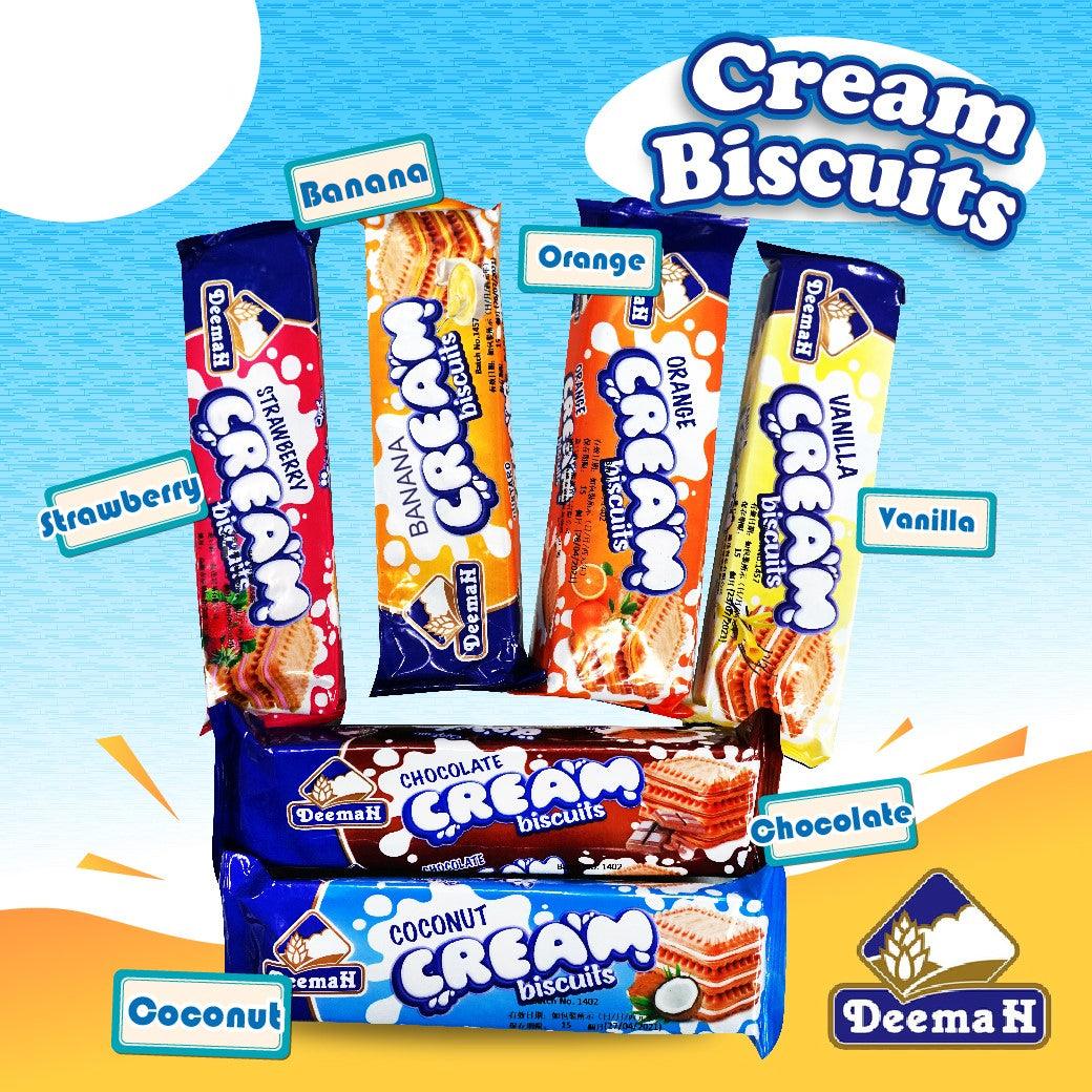 Deemah Cream Biscuits Assorted Combo - 90g × 6Pcs (Offer)