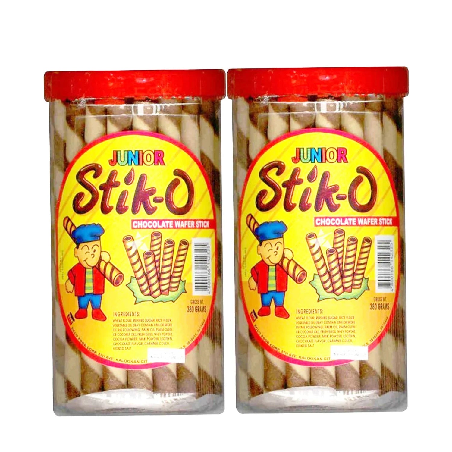 Junior Stik-O Chocolate Wafer Stick - 380g × 2Pcs (Offer)