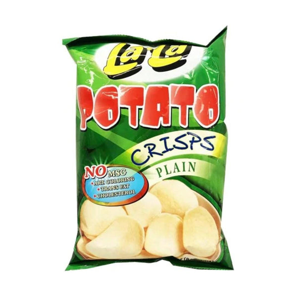 La La Potato Crisps Plain Snacks - 85g