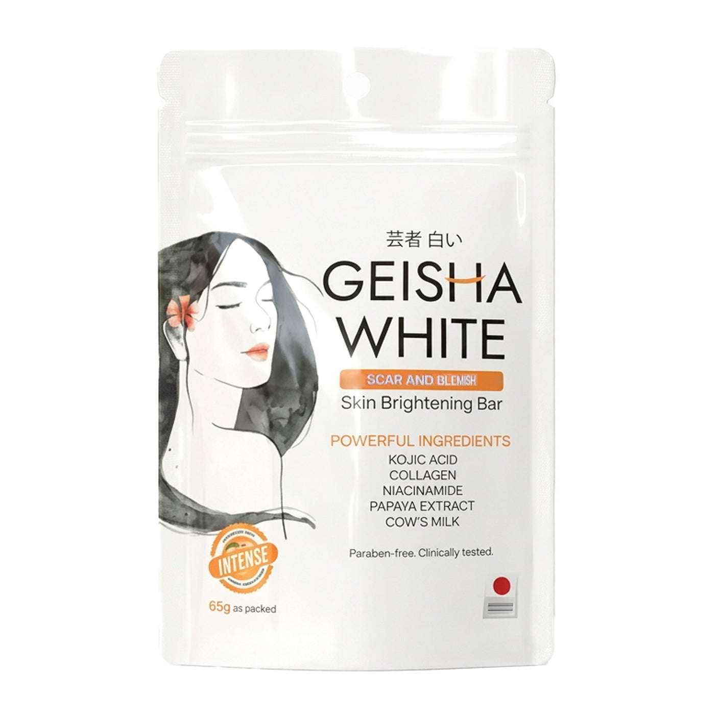 Geisha White Intense Scar & Blemish Skin Brightening Soap - 65g