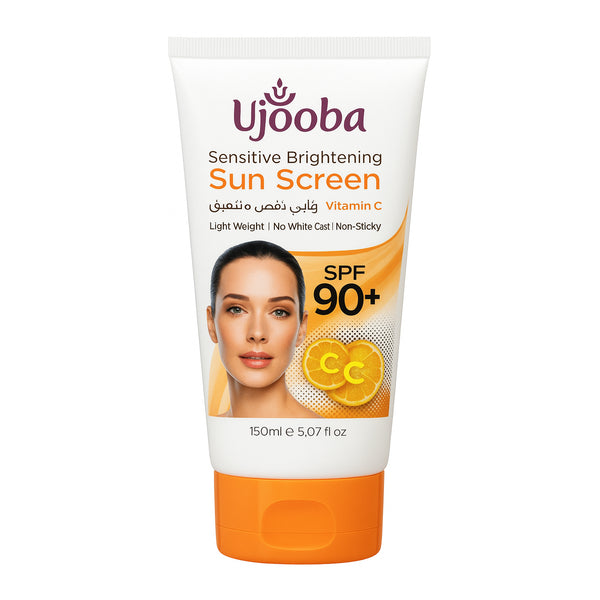 Ujooba Sensitive Brightening Sun Screen SPF90+ Vitamin C - 150ml