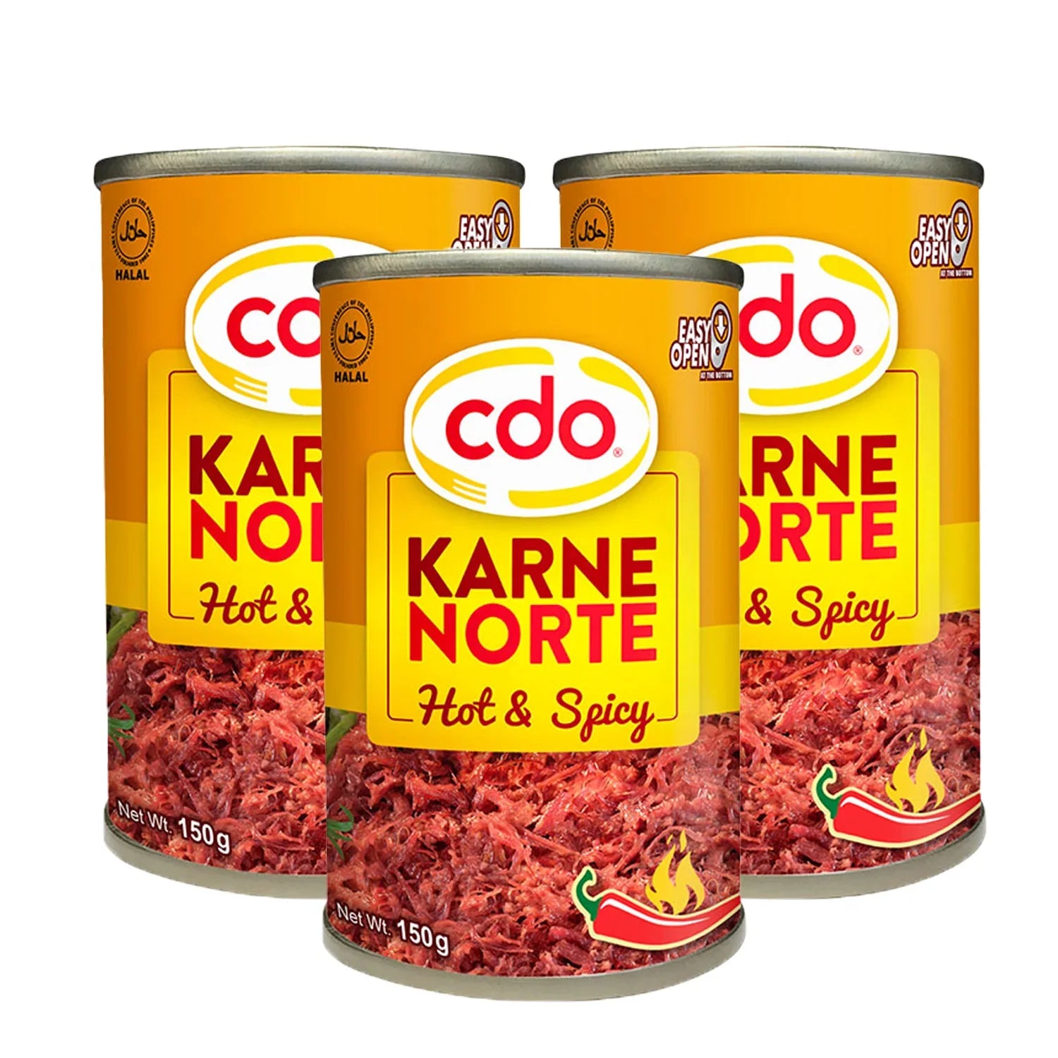 CDO Karne Norte Hot And Spicy - 150g × 3Pcs
