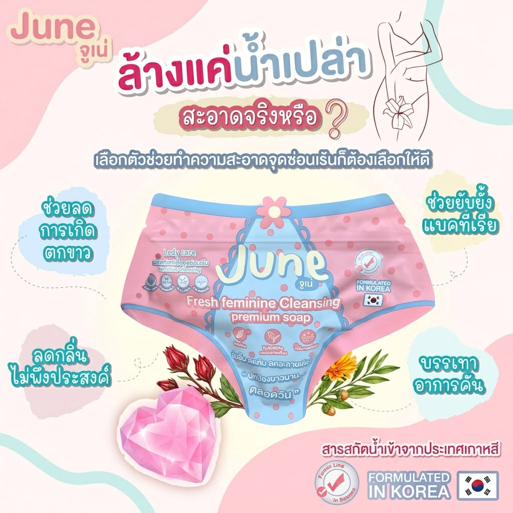 June Fresh Feminine Cleansing Premium Soap - 50g