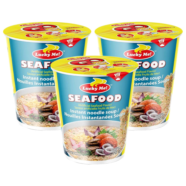 Lucky Me Supreme Seafood Cup Noodles - 70g × 3 Pcs (Offer)