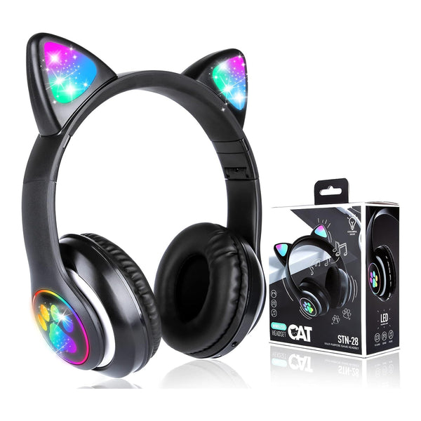 RGB Glow Lights Cat Ear Wireless Headphone STN-28
