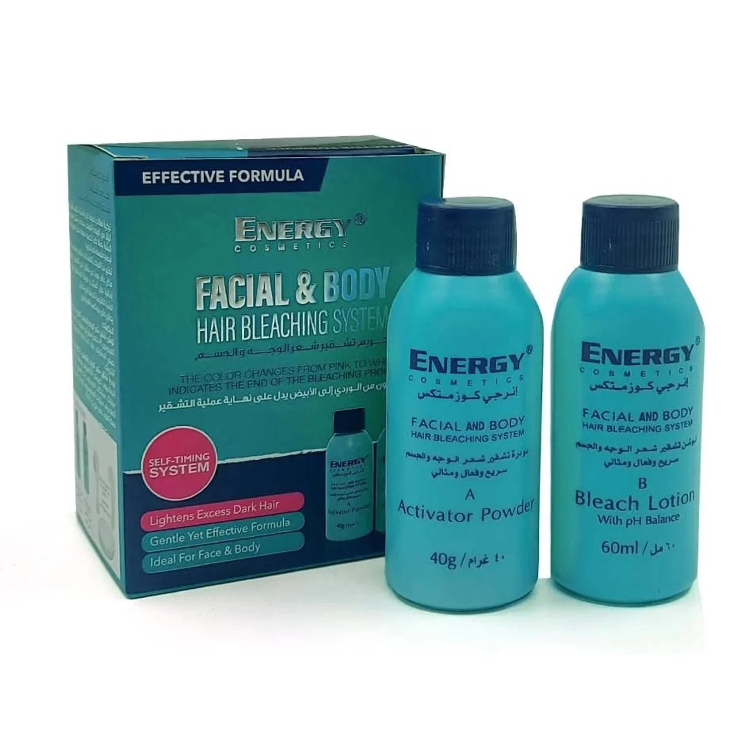Energy Facial and Body Hair Bleaching System - 40g + 60g