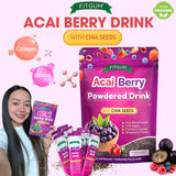 Fitgum Acai Berry Drink With Chia Seeds - 40g (4g x 10 Sachets)