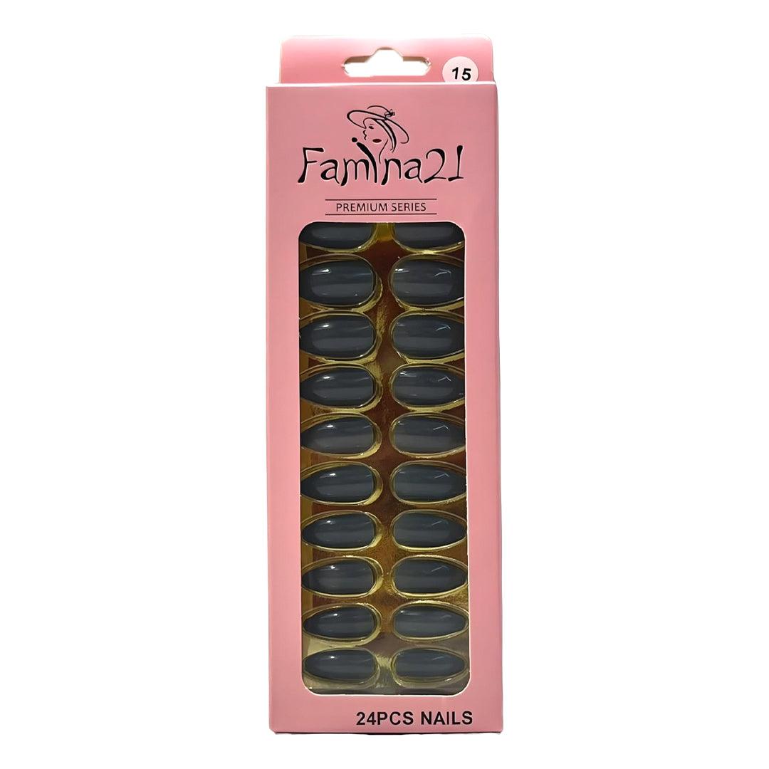Famina21 Premium Fake Nails 24 Pcs #15
