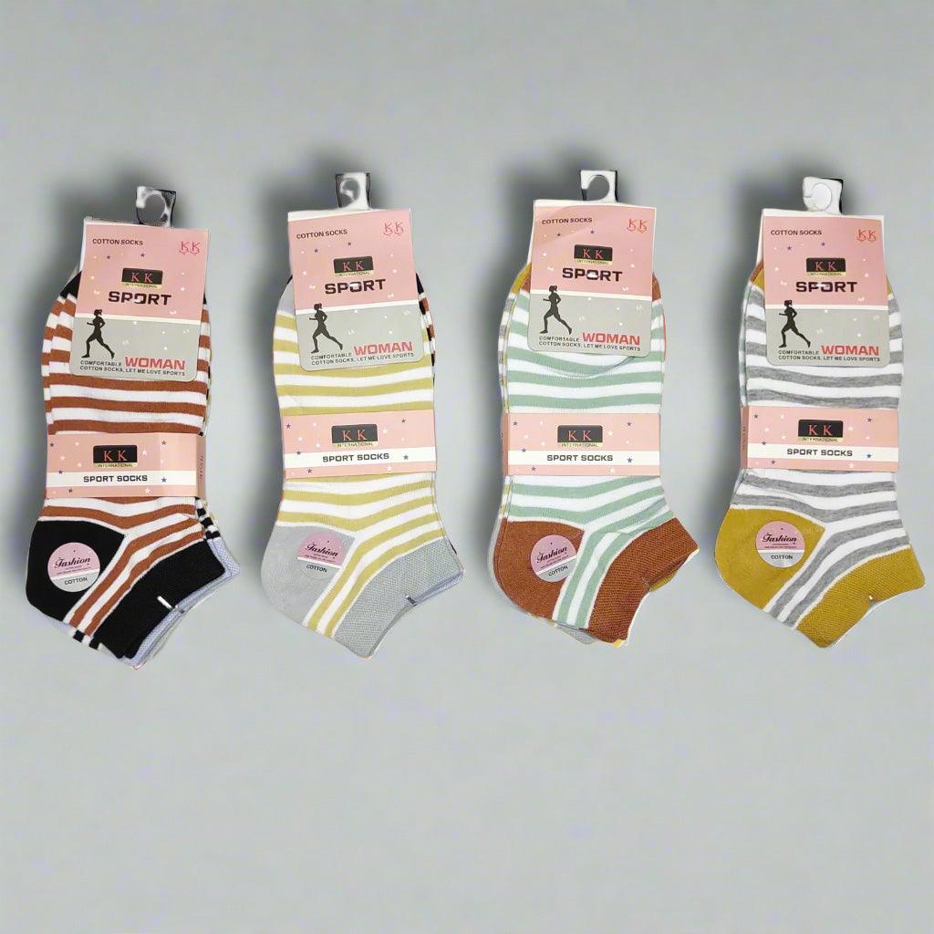 Best Quality Fashion Women's Cotton Socks - 3 Pairs B-012