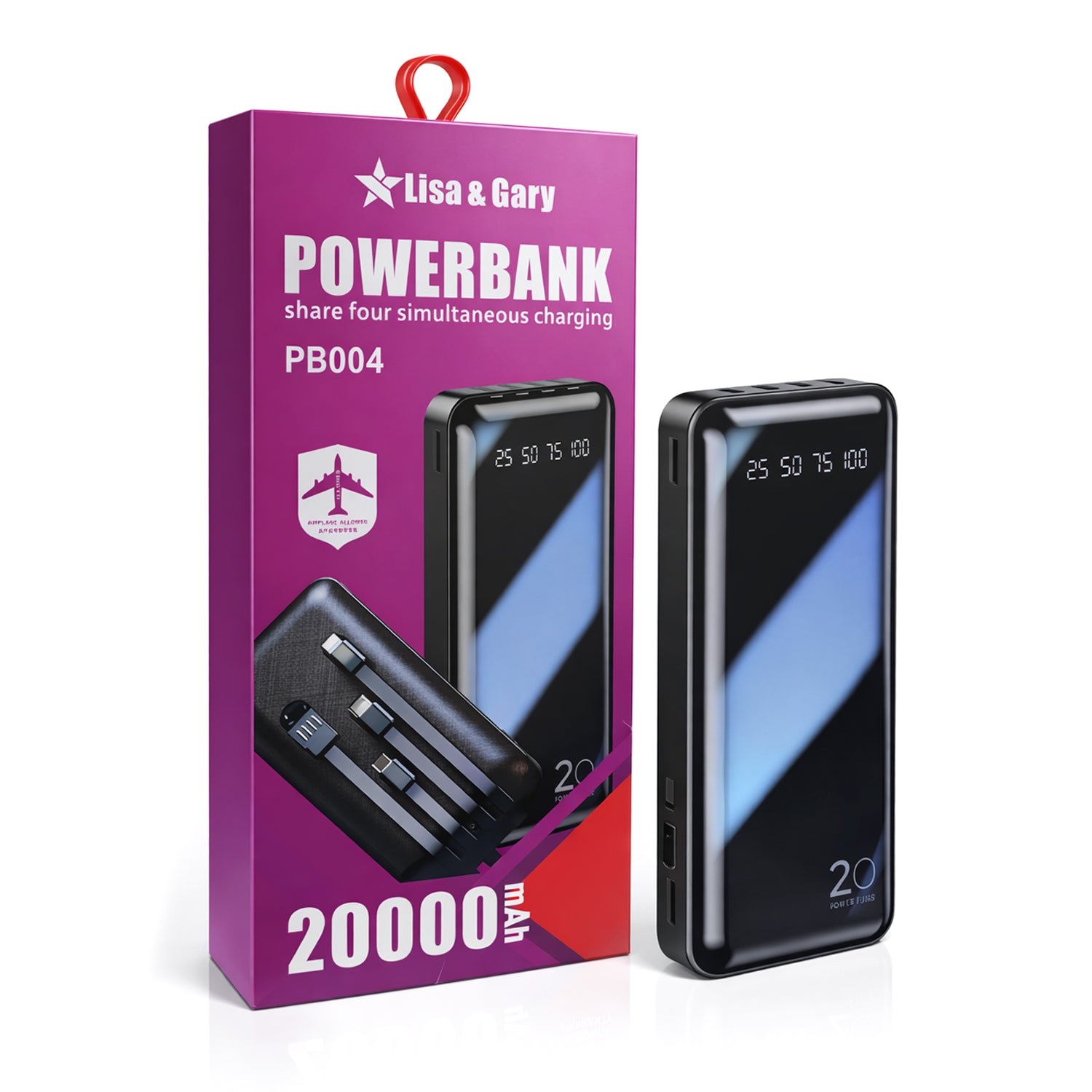 Lisa & Gary 4 in 1 20000mAh Power Bank - PB004