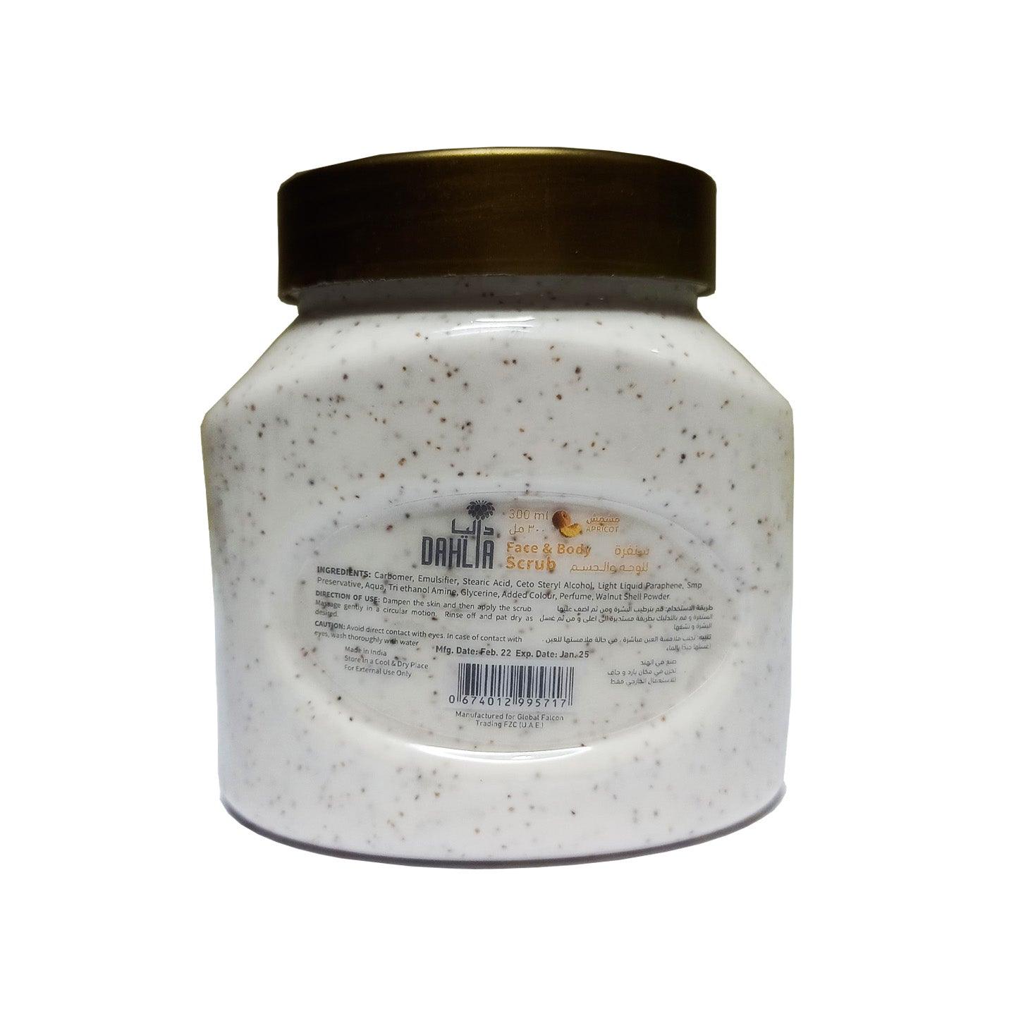 Dahlia Apricot Scrub For Face & Body - 300ml