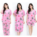 Women's Korean Fashion Pajamas 4 Pcs Set A-08