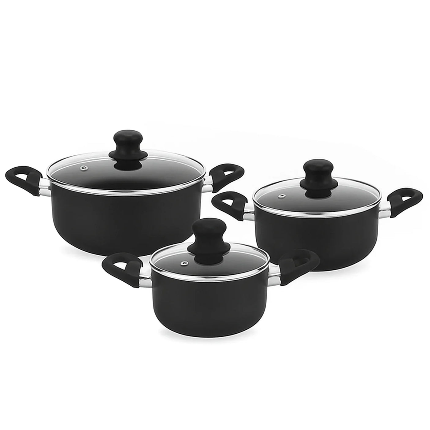 Bakelite Handle Non-Stick Cookware Set - 6 Pcs