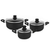 Bakelite Handle Non-Stick Cookware Set - 6 Pcs