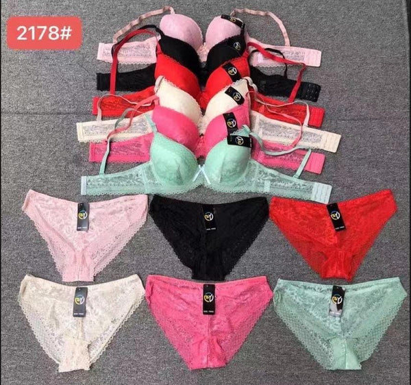 High Quality Trendy Bra & Panty Set - 2178#