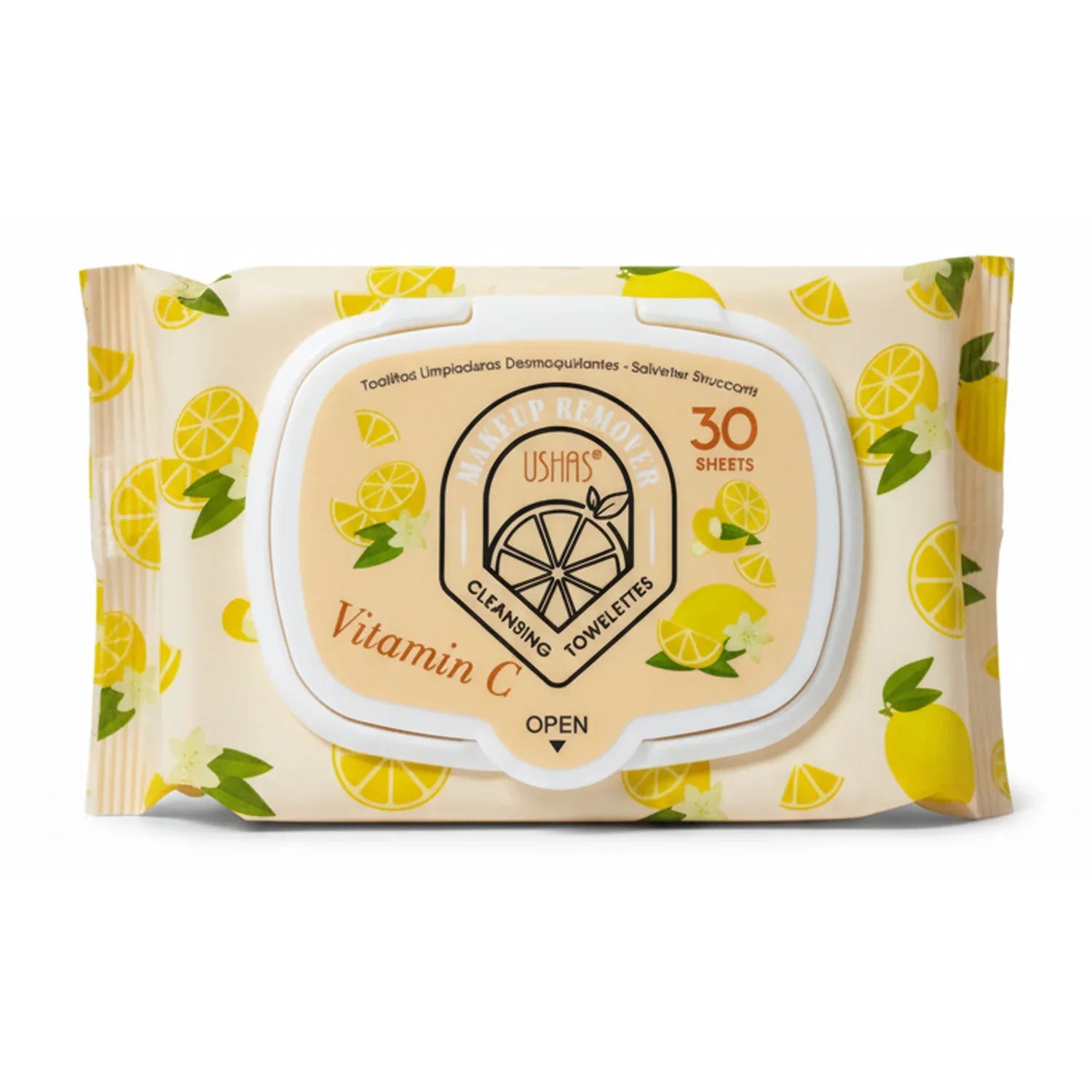 Ushas Vitamin C Makeup Remover Cleansing Towelettes - 30s
