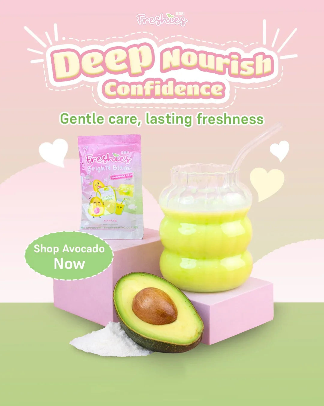 Freshies Avocado Milk - 21g × 10 Sachets