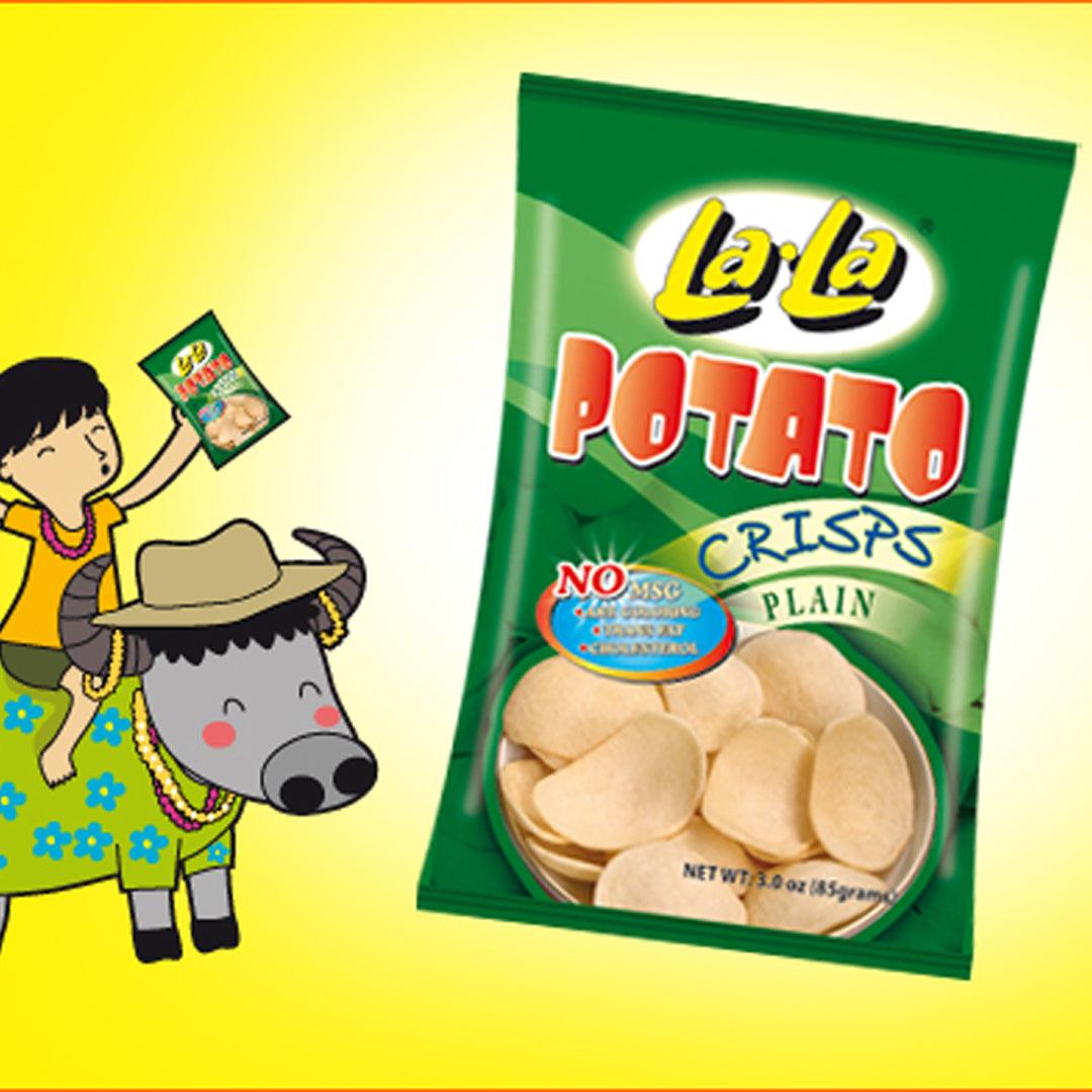 La La Potato Crisps Plain Snacks - 85g