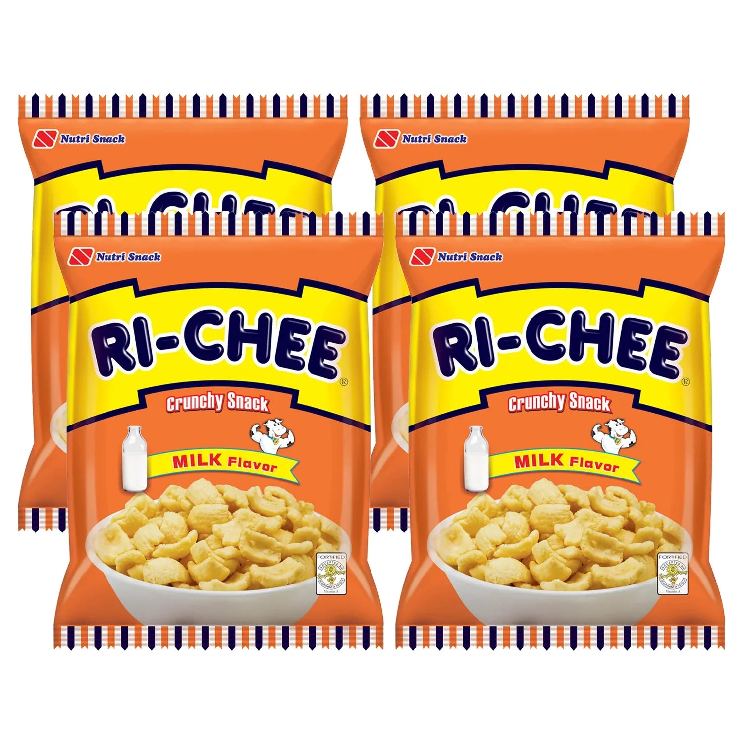 Nutri Snack Ri-Chee Crunchy Milk Flavor - 60g x 4 Pcs (Offer)