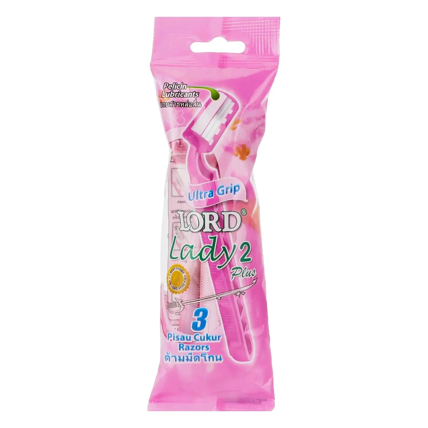 Lord lady Ultra Grip Women's Razor Pink - 3Pcs Set