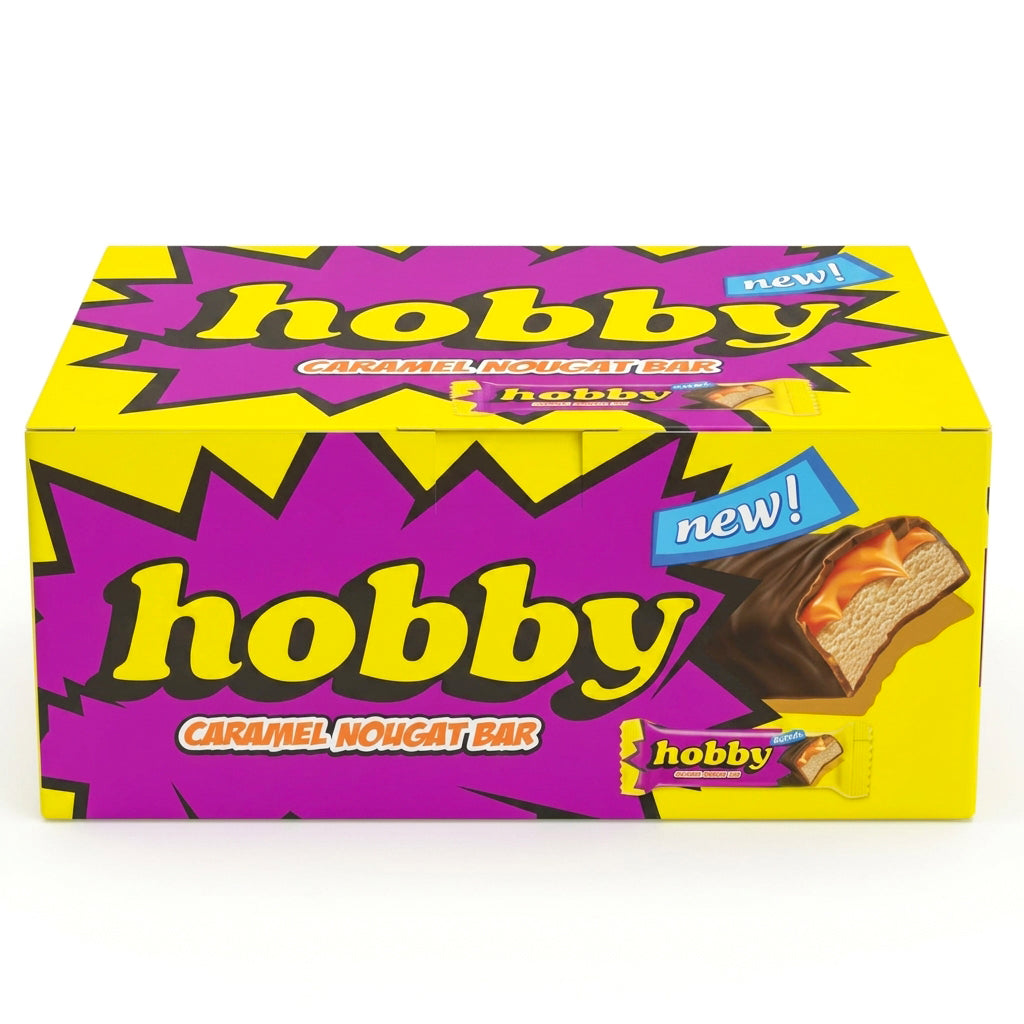 Hobby Caramel Nougat Bar - 12 × 25g