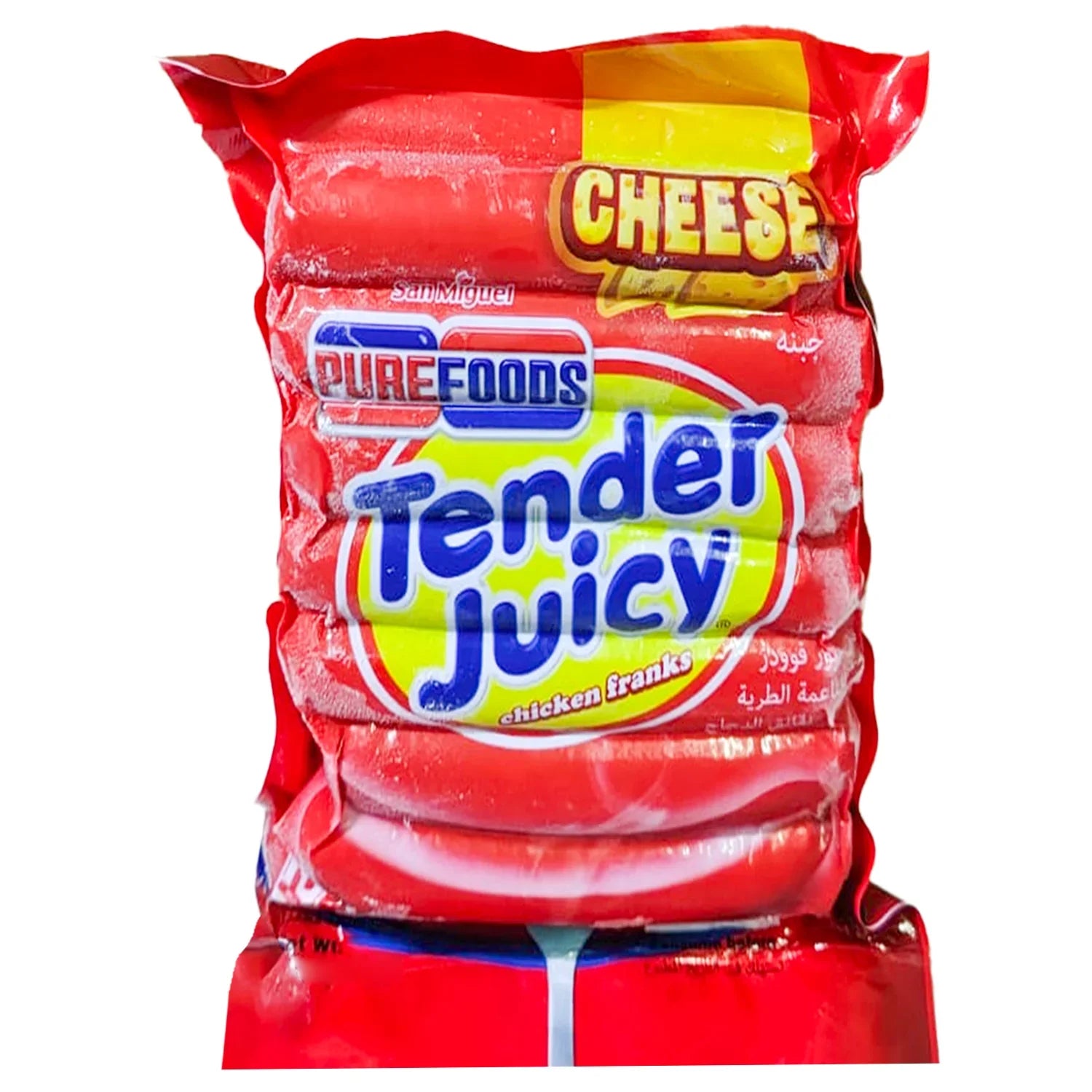 Pure Foods Tender Juicy Cheese Chicken Franks - 1000g (Frozen)