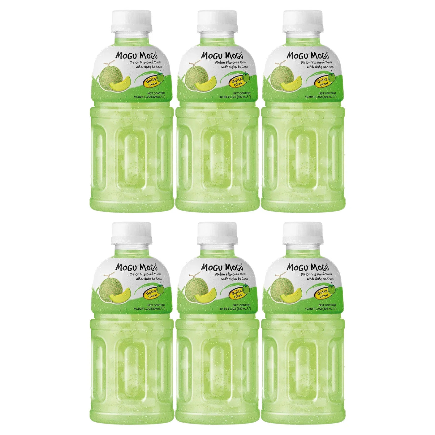 Mogu Mogu Melon Juice With Nata De Coco - 320ml × 6 Pcs