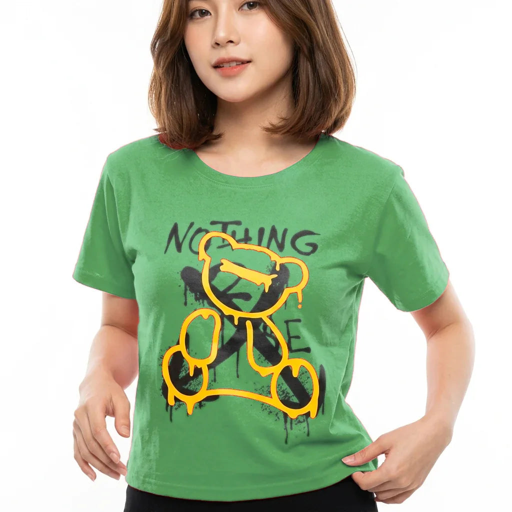 Fashion Teddy Bear Print Women's T-Shirt #1028