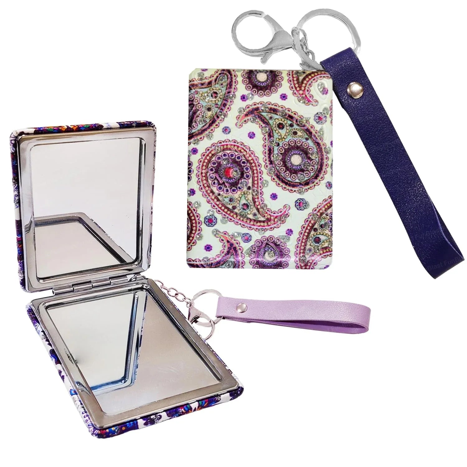 Compact Makeup Mirror With Key Chain - KT057