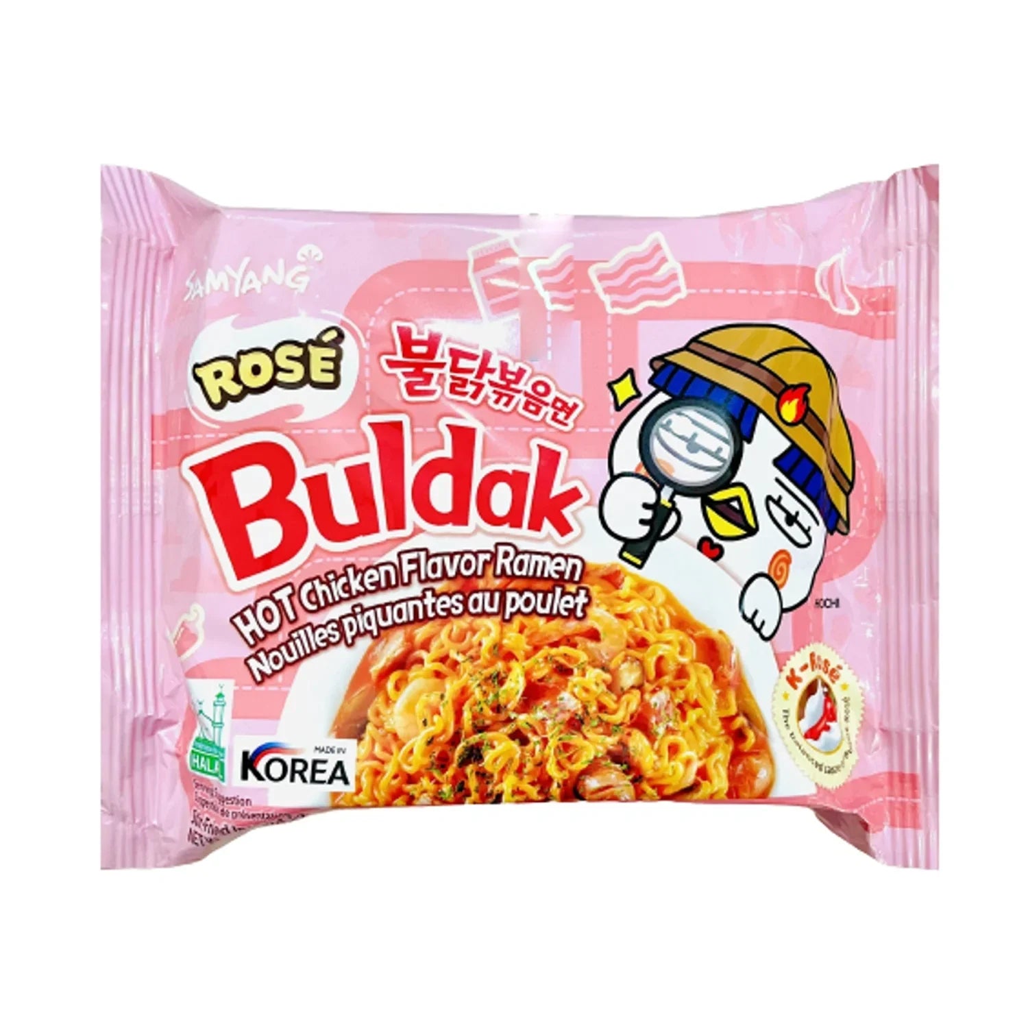 Samyang Rose Buldak Hot Chicken Flavor Ramen Korean Noodle - 140g