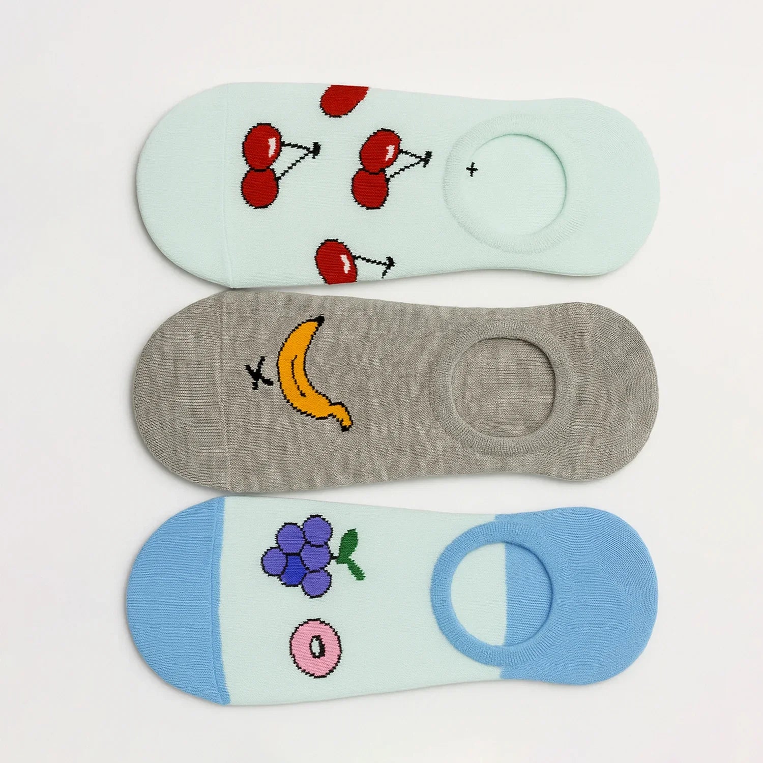 Soft Elastic Ankle Socks - 3 Pairs D-106-1