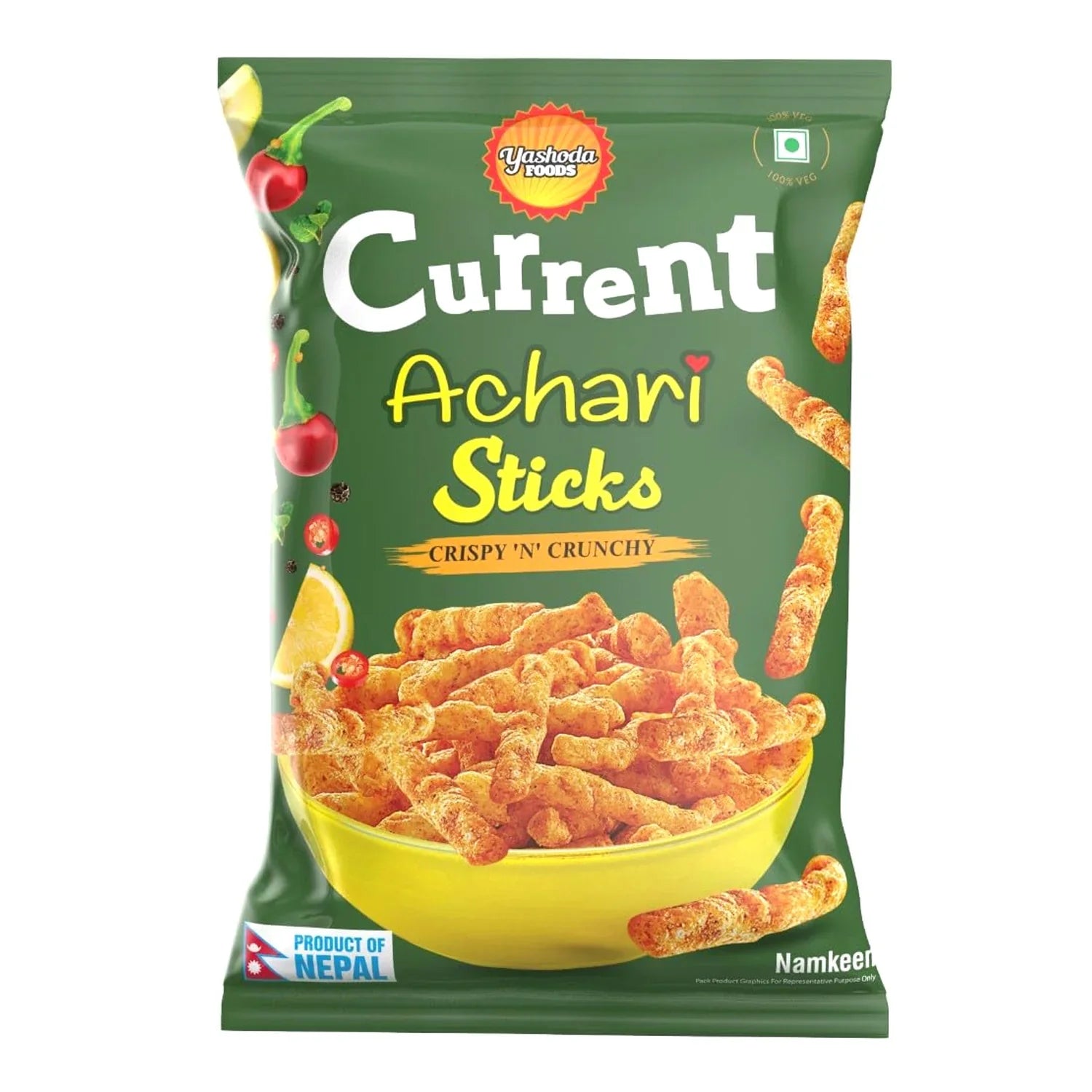 Current Achari Sticks Crispy & Crunchy - 80g