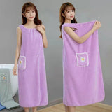Sleeveless Quick-Dry Wearable Bath Towel