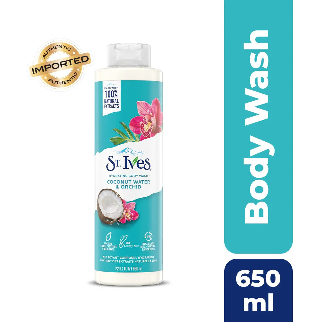 St Ives Coconut Water & Orchid Body Wash - 650ml