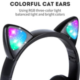 RGB Glow Lights Cat Ear Wireless Headphone STN-28