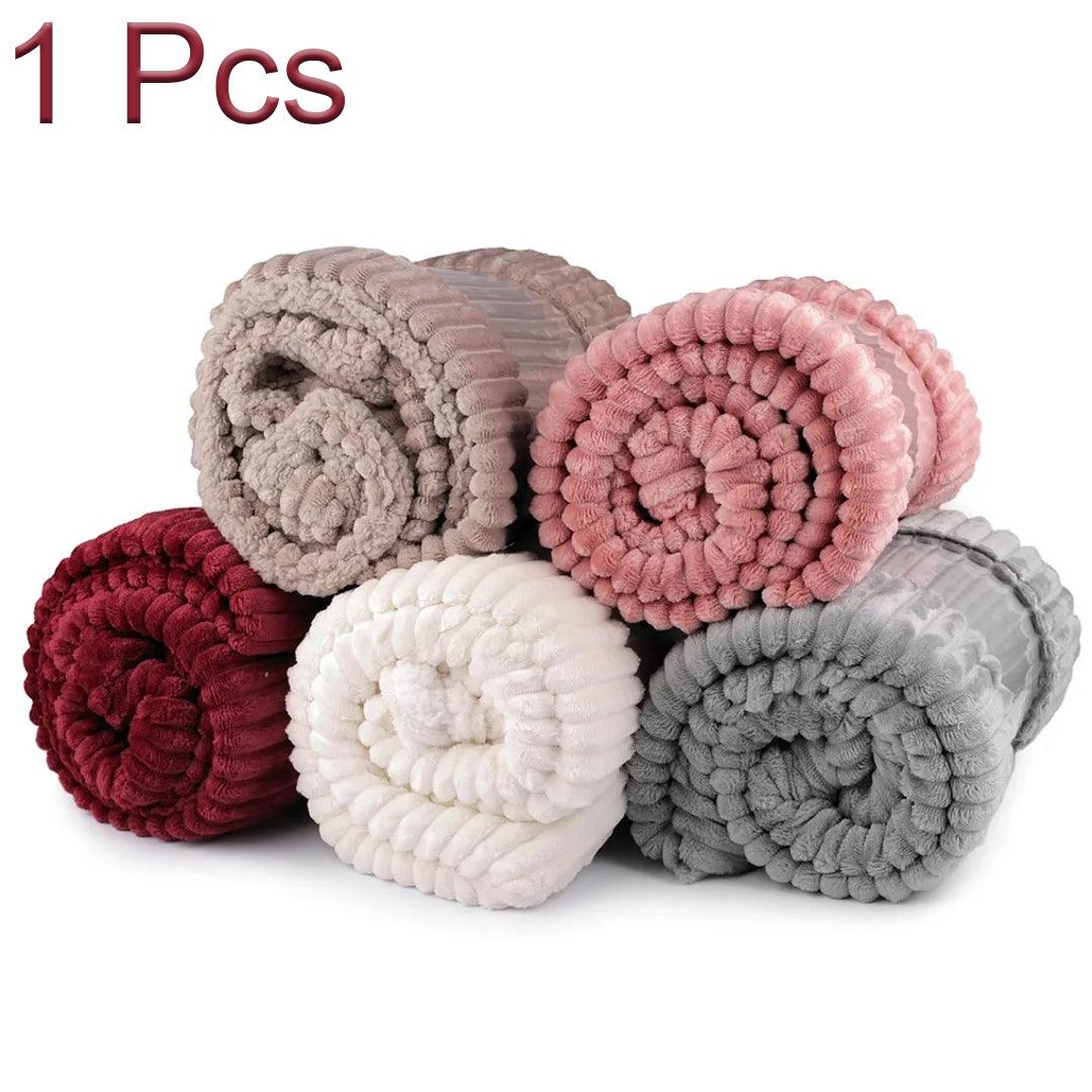 بطانية فلانل مفردة عالية الجودة متعددة الألوان 220 × 240 سم