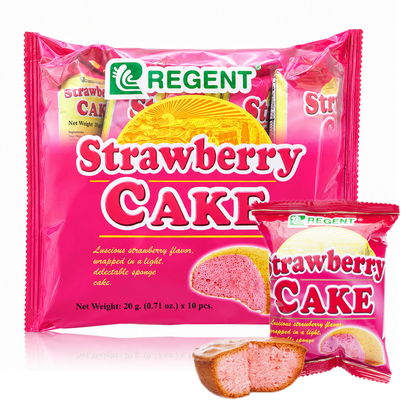 Regent Strawberry Cake - 20g x 10 Pcs