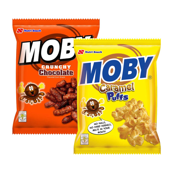 Moby Caramel Puffs & Crunchy Chocolate 90g × 2 Pcs (Offer)