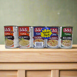 555 Tuna 2 Hot and Spicy 2 Caldereta 1 Bicol Express 155gm Value Pack