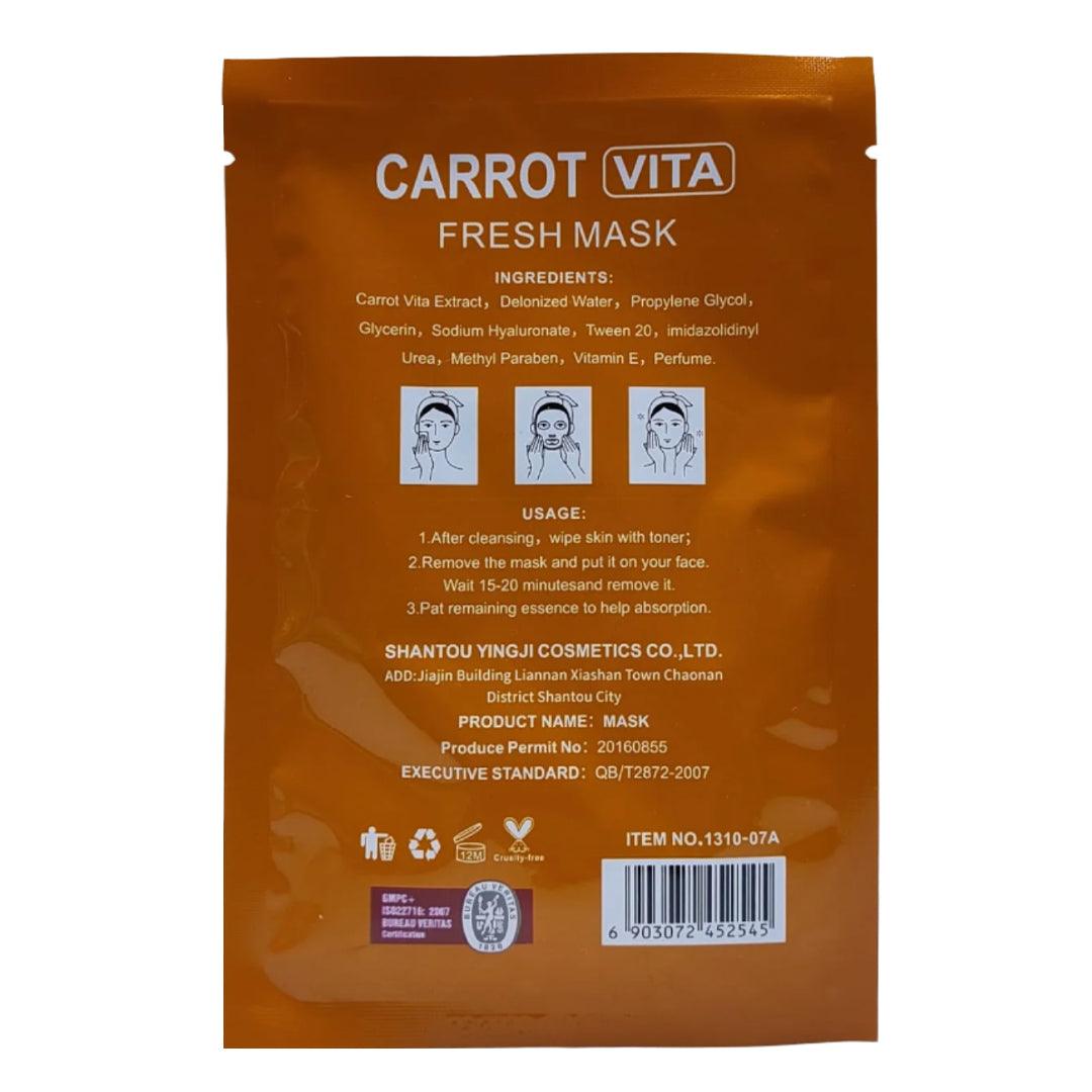Kiss Beauty Carrot Vita Fresh Face Mask - 30ml