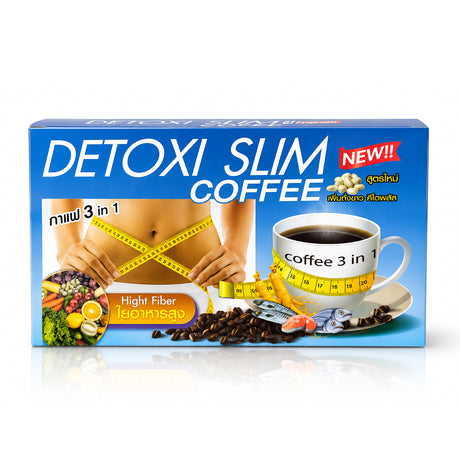 Detoxi Slim 3 in 1 Fiber Coffee - 15g × 10 Sachets