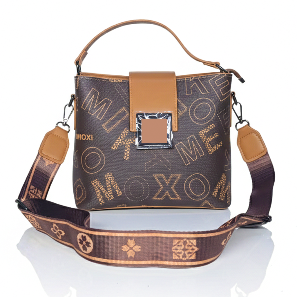 Women's Korean Style Vintage Crossbody Bucket Bag - 6360#