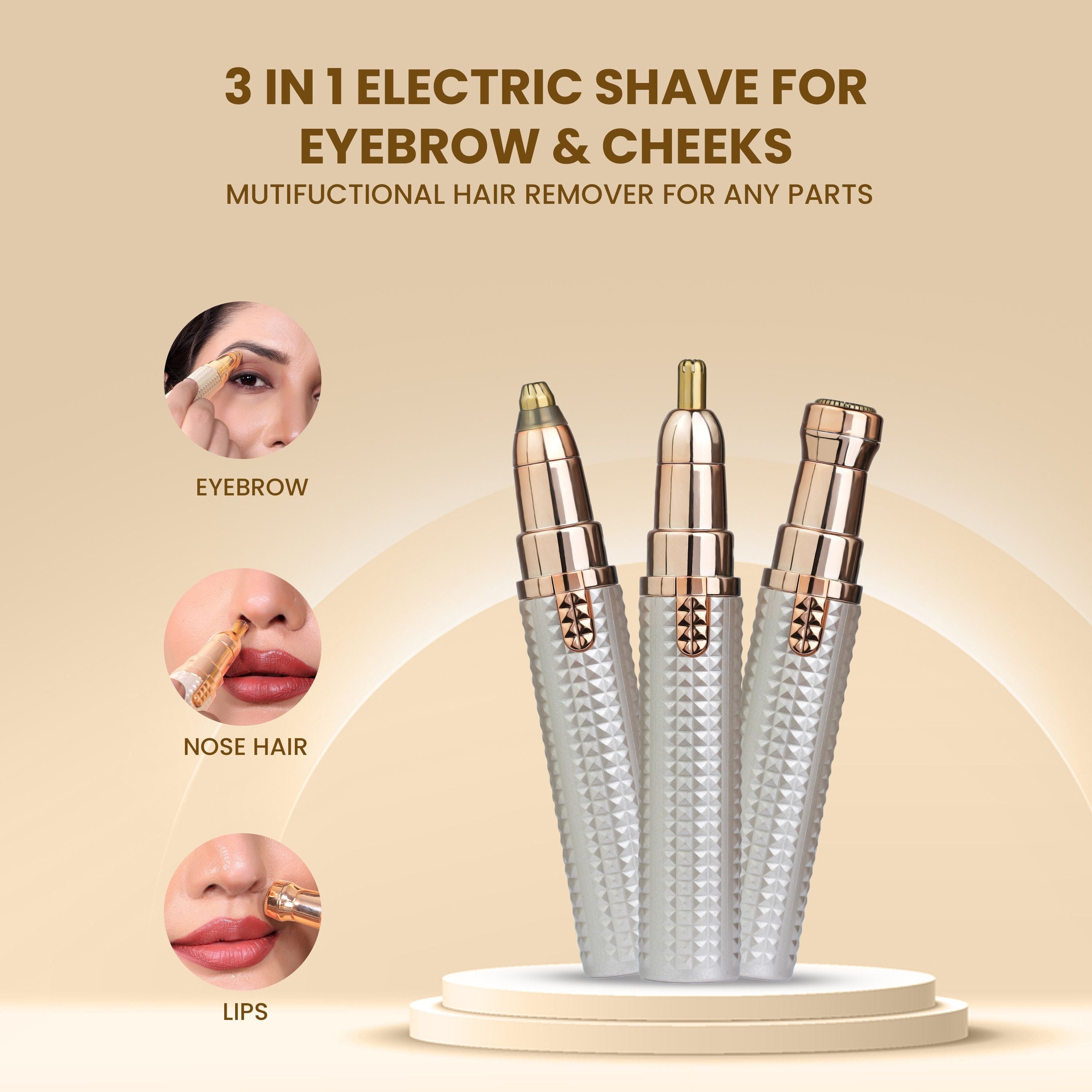 Multifunctional 3 in 1 Hair Remover & Eyebrow Trimmer ZL-806