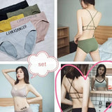 Women's Seamless High Waist Bra & Panties Set - 2062#