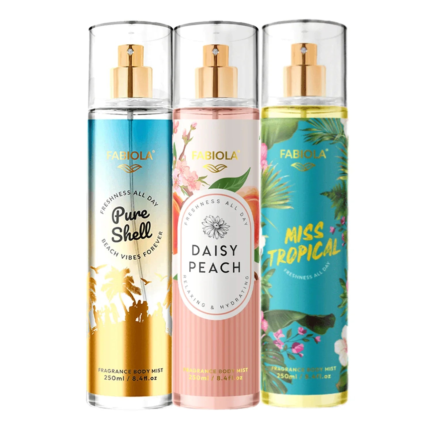 Fabiola Popular Fragrance Body Mist - 250ml × 3 Pcs (PR-79)