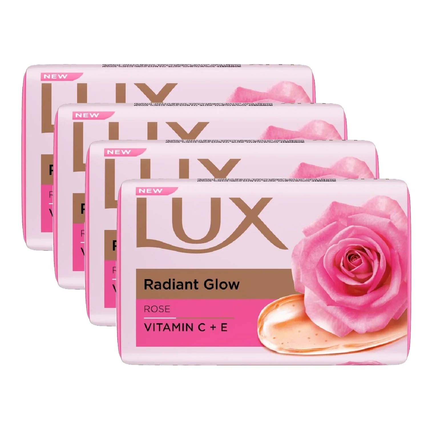 Lux Radiant Glow Rose Soap Bar - 4 x 100g (Offer)