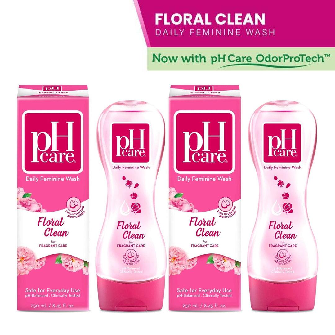 pH Care Daily Feminine Wash Floral Clean - 150mL × 2Pcs (Offer)
