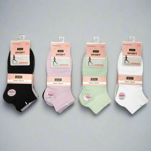 Best Quality Fashion Women's Cotton Socks - 3 Pairs B-020-11